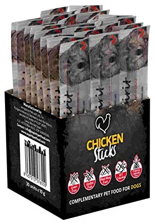  ALPHA SPIRIT Snack Perro Pollo 1 Caja x 30 barritas Individuales 