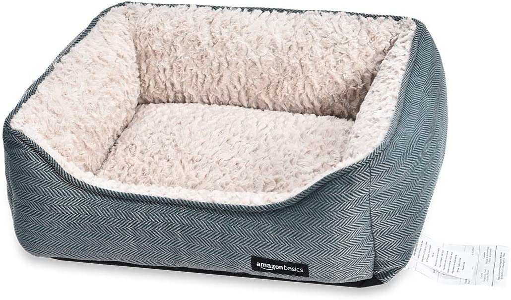  AmazonBasics Cama para mascotas, de tamaño grande, verde 