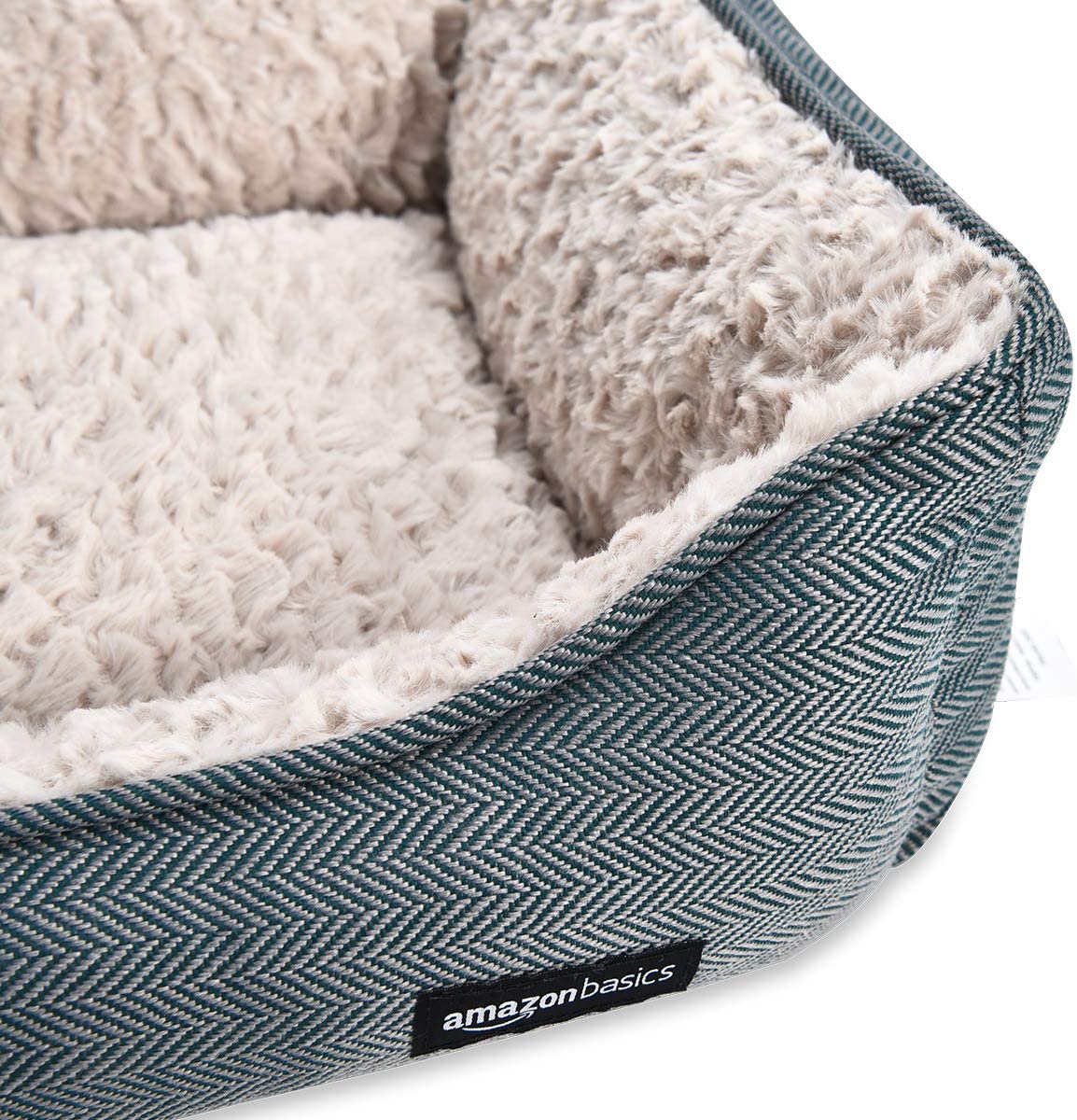  AmazonBasics Cama para mascotas, de tamaño grande, verde 