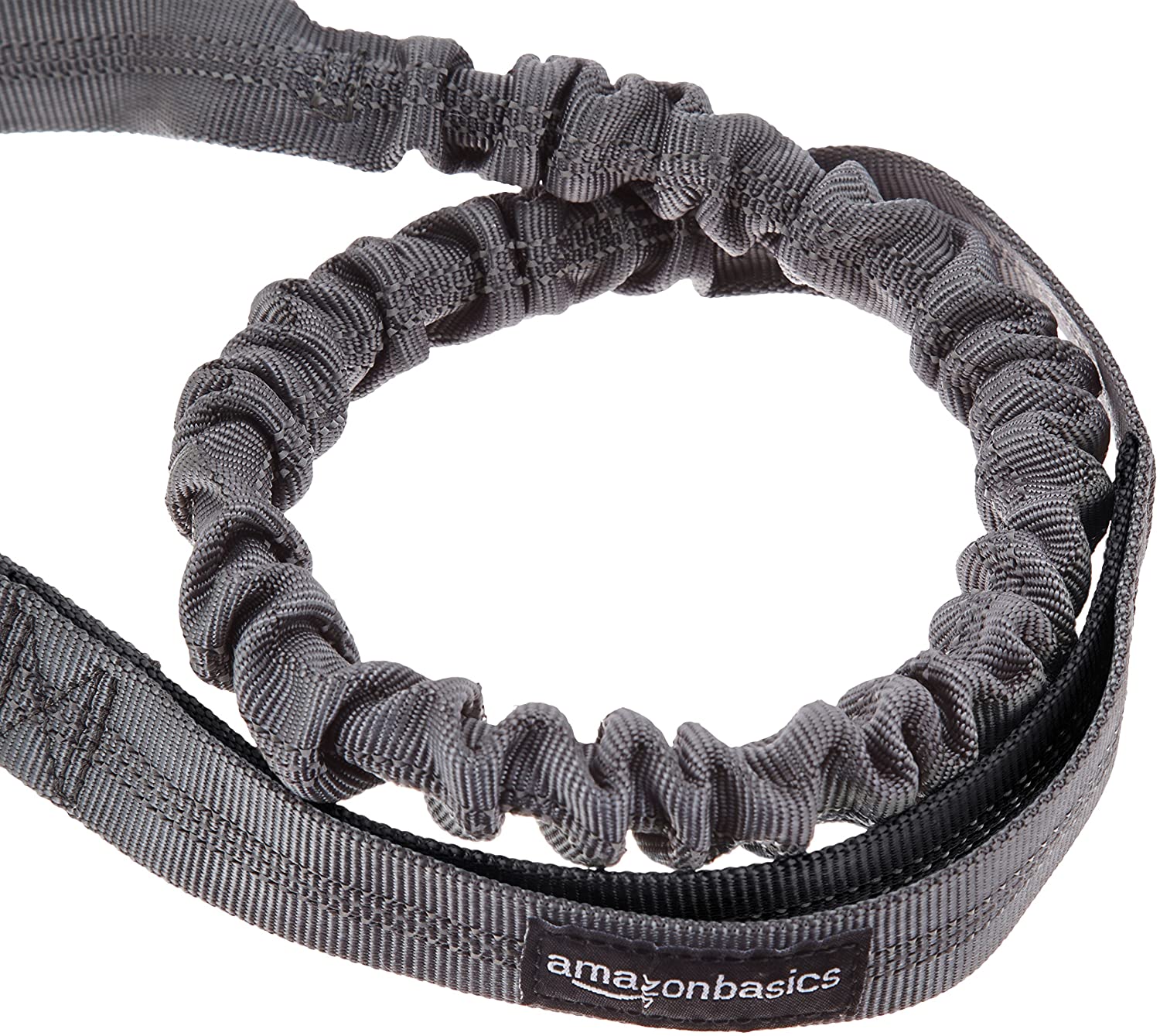  AmazonBasics - Correa para perro, elástica, asa doble, 1,21 m, color negro 