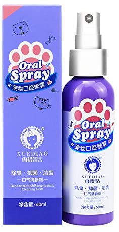  Apoorry Spray para Mascotas Perro Cuidado bucal Mal Aliento Limpieza de los Dientes Ambientador Eliminación de la Placa 