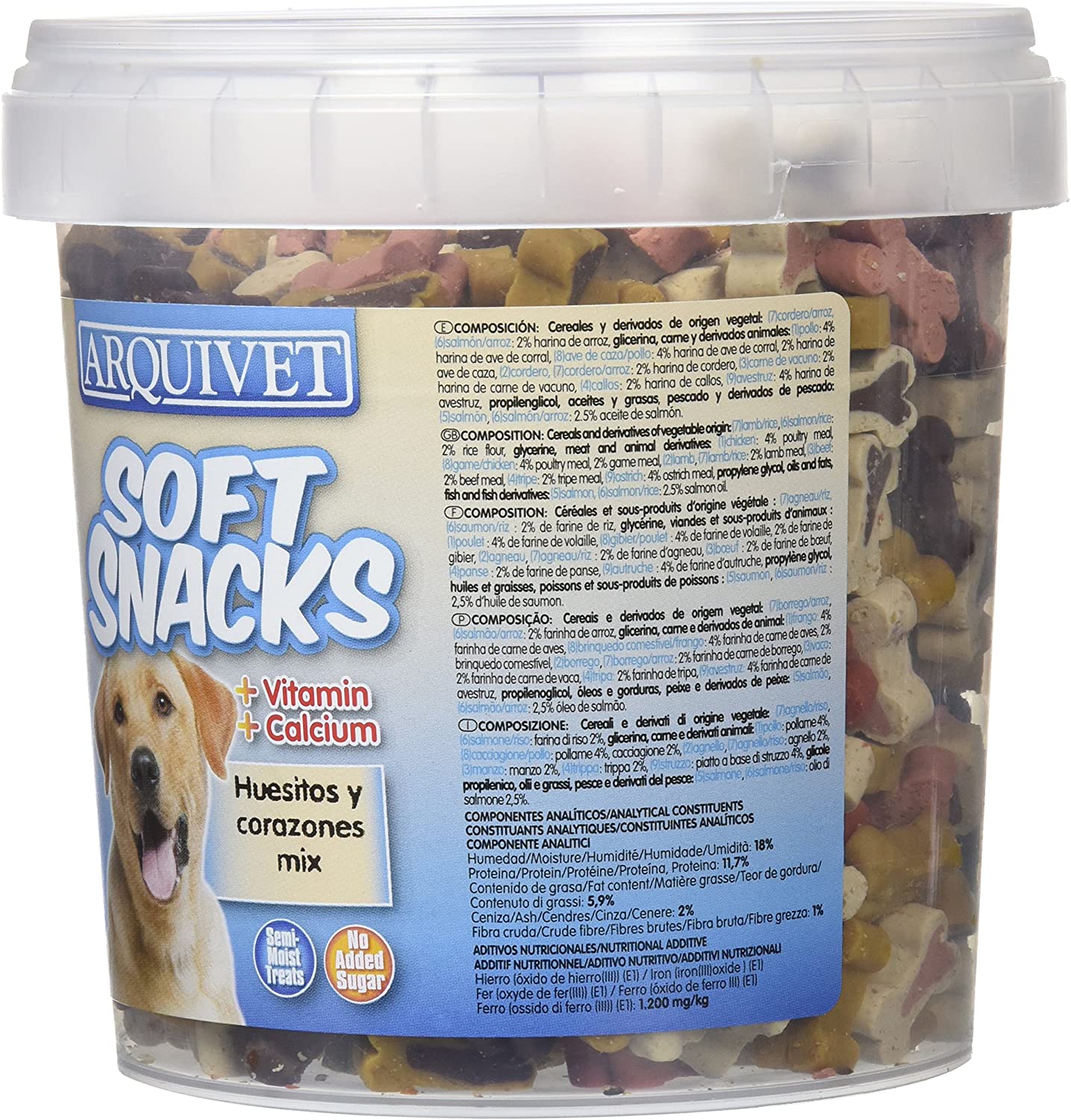  Arquivet Soft Snacks huesitos y Corazones Mix 800 grs - 855 gr 