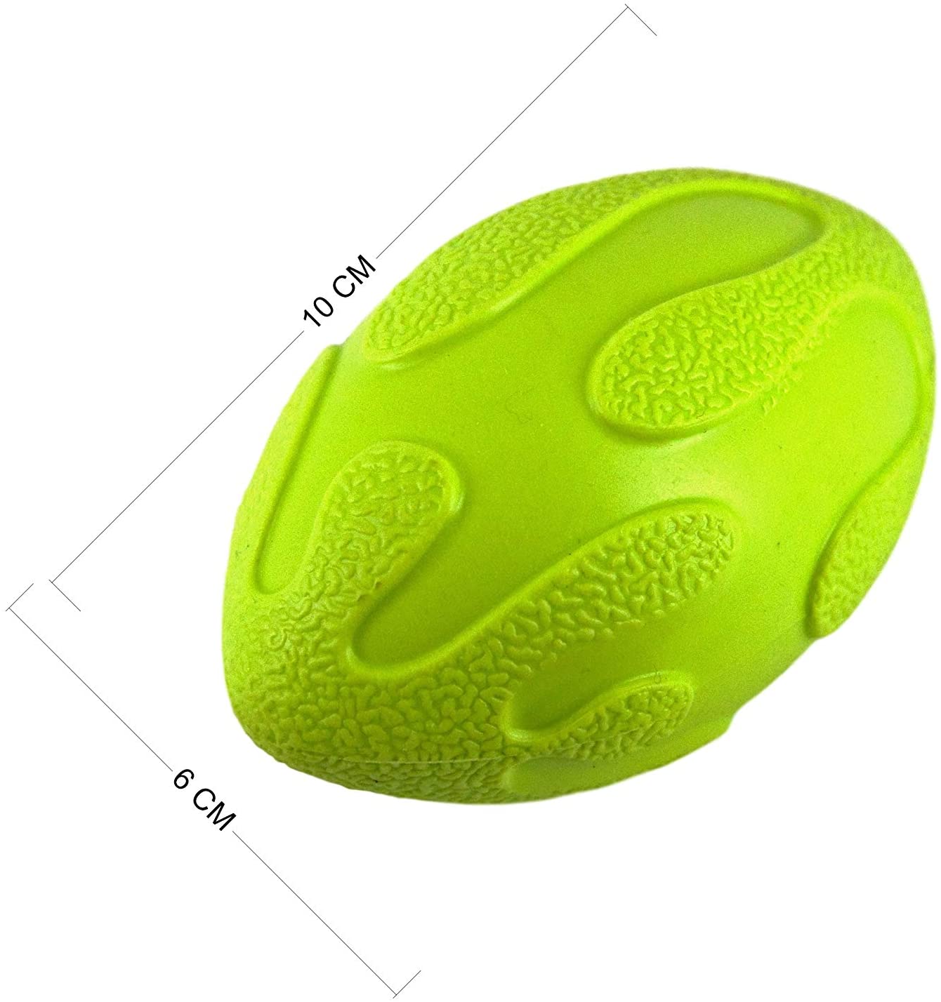  AVANZONA Pelota Rugby de Caucho de 10 cm Saltarina Sonida para Jugar Entrenamiento con un Regalo de la Cuerda de 28cm para Jugar Mastricar para Perros. Colores Aleatorios. 