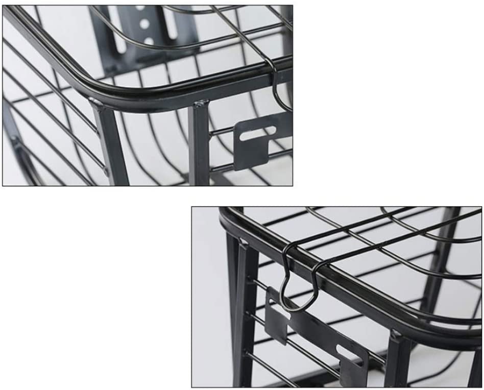  AWSW Cesta Trasera de Bicicleta Bicicletas de montaña Cesta de Asiento Trasero en Negrita Cesta de Coche Plegable Cesta de Estante Trasero Cesta de Cesta Cesta para Mascotas 