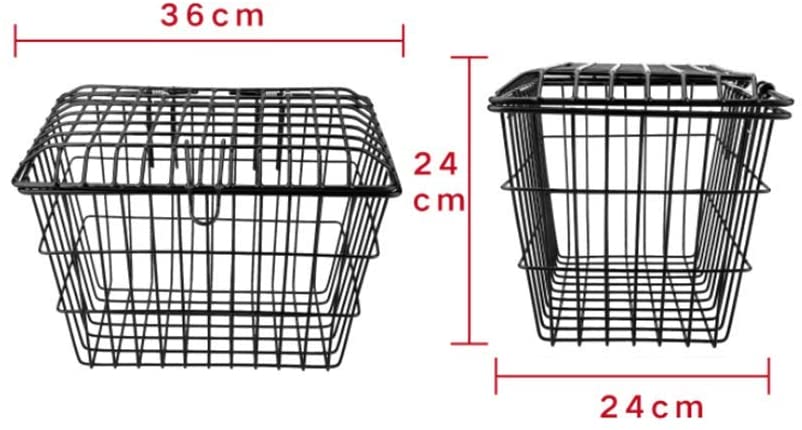  AWSW Negrita con Tapa Canasta de Coche Canasta de Bicicleta de montaña Canasta Estudiante Bicicleta Canasta Trasera Canasta Asiento Trasero Accesorios para Bicicleta 