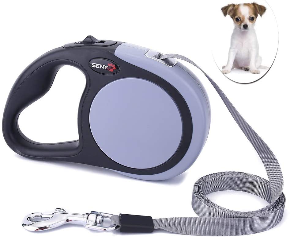  AYWJ Correa para Perros Resistente y Duradero Extensible, retráctil Botón Integral Muy rápido fácil, Fuerte y Duradero WEI (Color : Grey, Size : 5 Meters) 