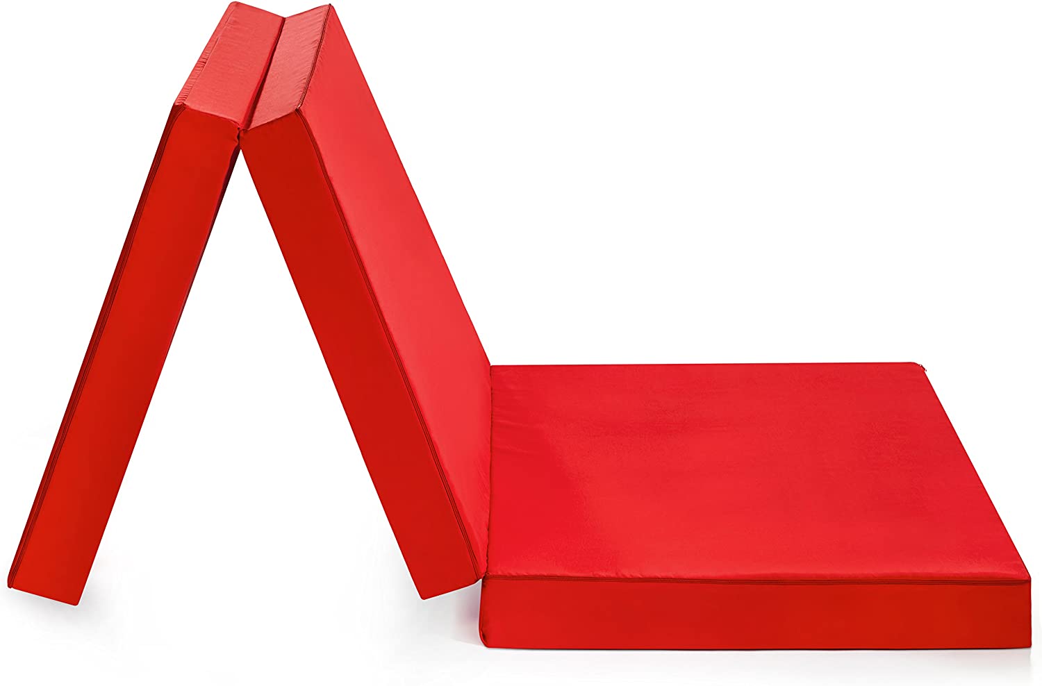  Badenia Bettcomfort Trendline, Colchón plegable para invitados, Rojo, 196 x 65 cm 