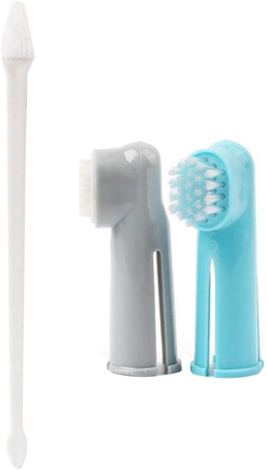  Balacoo 4 Set de Cepillo de Dientes para Mascotas Cepillo de Dientes para Perros Rascador de Dientes Herramientas para Limpieza de Dientes de Mascotas para Perros Gatos 