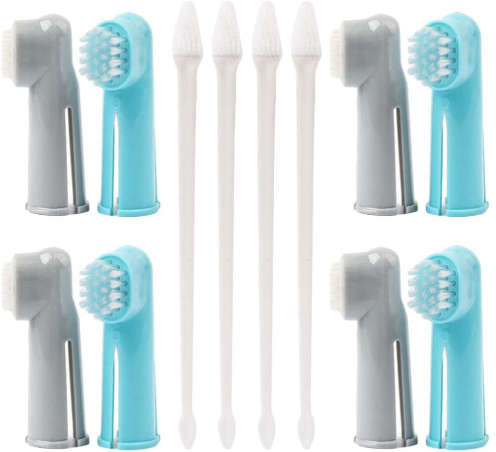  Balacoo 4 Set de Cepillo de Dientes para Mascotas Cepillo de Dientes para Perros Rascador de Dientes Herramientas para Limpieza de Dientes de Mascotas para Perros Gatos 