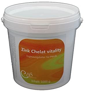  Barbara Seitz Zinc chelat Vitality 1000 g – A Los requisitos de Zinc Elevado, Piel y Herradura, complemento Forro para Caballos 