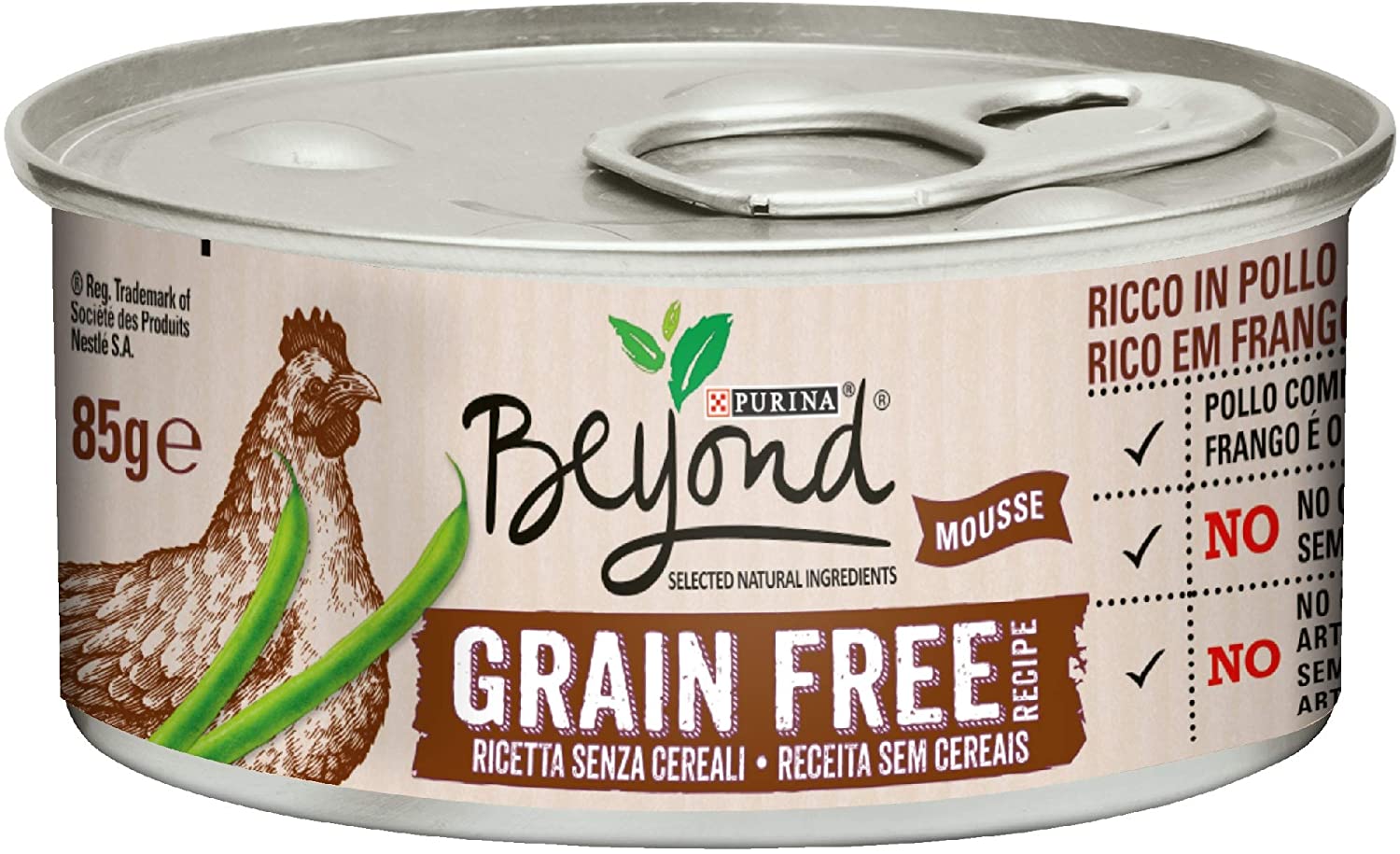  Beyond Purina Humidido Gato Grain Free Rico en Pollo con faisanes, 12 latas de 85 g Cada una (12 x 85 g) 