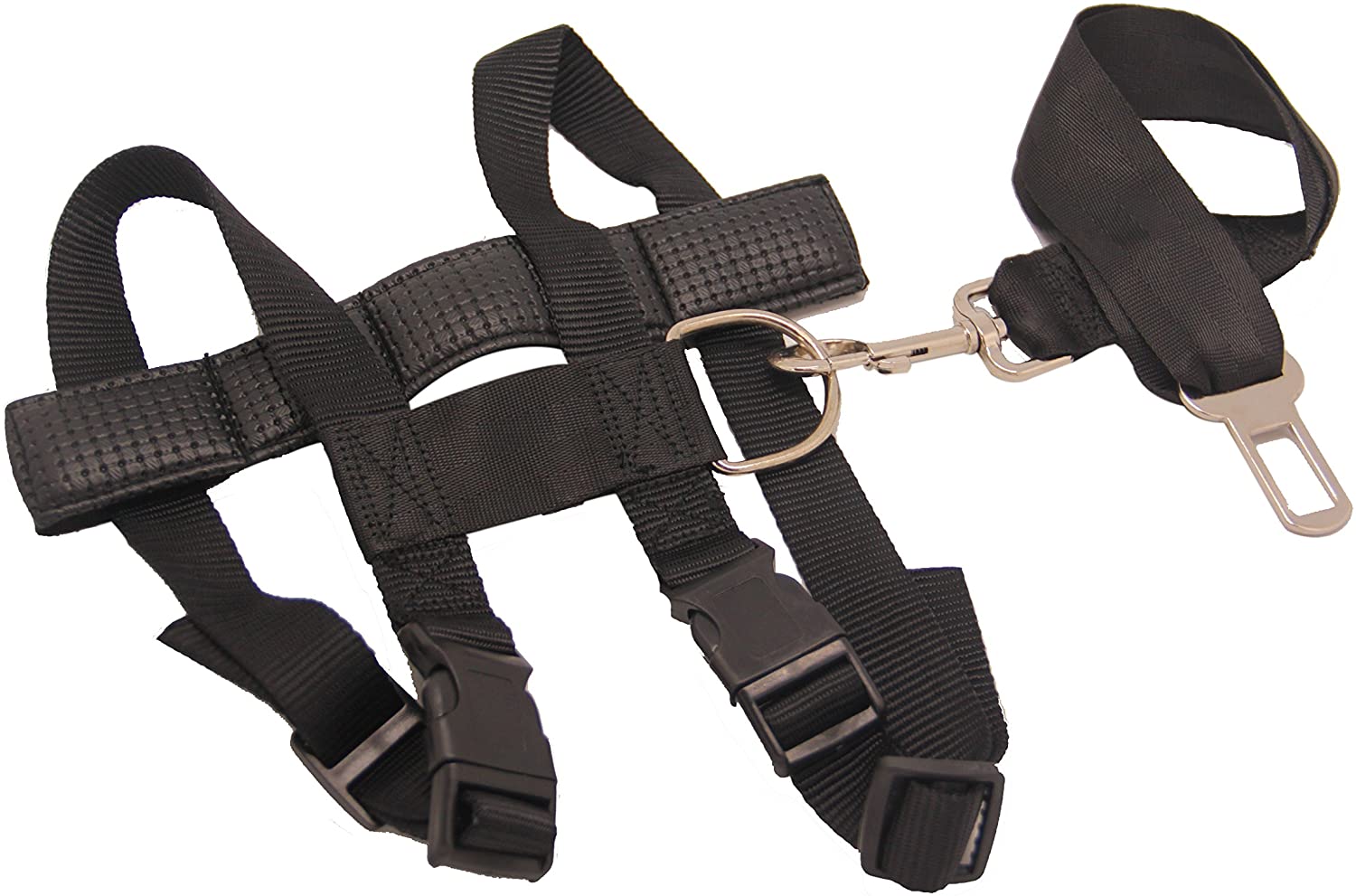  BPS (R) Cinturón de Seguridad Ajustable Con Arnés de Coche para Perro ,Mascotas ,Animales Pequeños y Medianos,Tamaño:(L/XL,60-110cm,Apto para Pesos de 22-50kg) Color:Negro,Material:Nylon.59834 