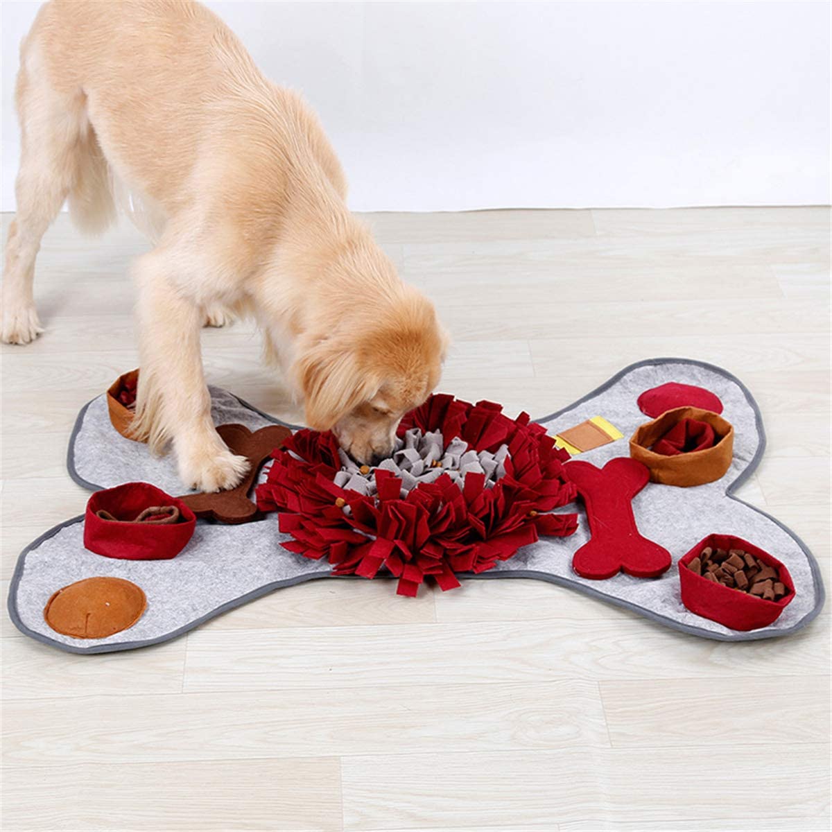  BrilliantDay Alfombra de Entrenamiento para Perro Duradero Tejido Snuffle interactivos Juguetes Mascotas Nariz Trabajo Olor Snuffle Mat Divertido Manta Plegable para Cachorro (105 * 70 cm)#5 