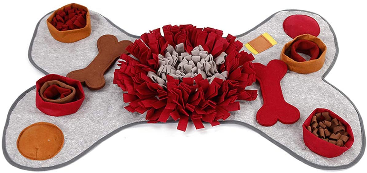  BrilliantDay Alfombra de Entrenamiento para Perro Duradero Tejido Snuffle interactivos Juguetes Mascotas Nariz Trabajo Olor Snuffle Mat Divertido Manta Plegable para Cachorro (105 * 70 cm)#5 