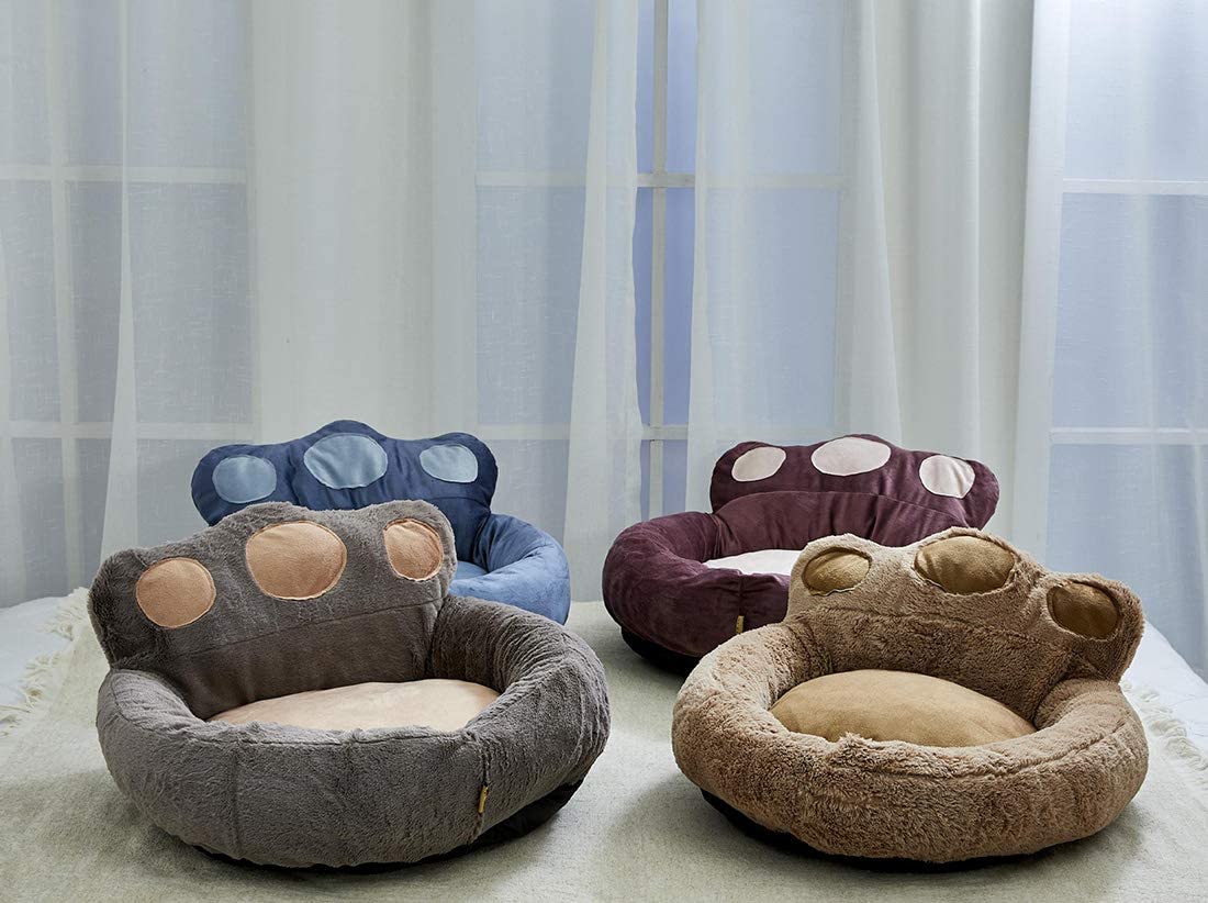  Cama para Mascotas para Gatos Y Perros Pequeños Medianos Terciopelo de Algodón Suave Nido para Mascotas Nido Pequeño Y Redondo Nido de Punto Nido de Peluche Nido Cama para Gato 