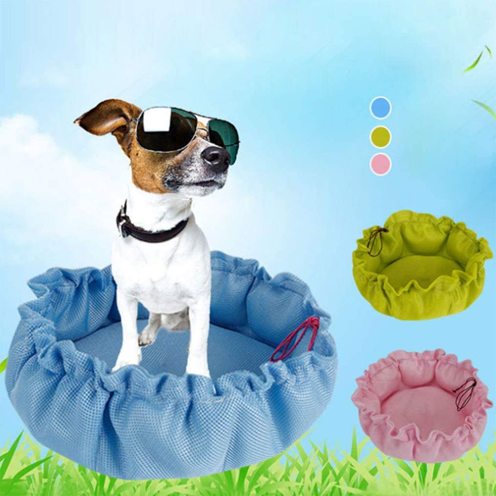  Cama para Perros pequeños Material de Malla Cálido Suave Robusto Portátil Doble Uso Cachorro Sofá Cojín Estera Manta 