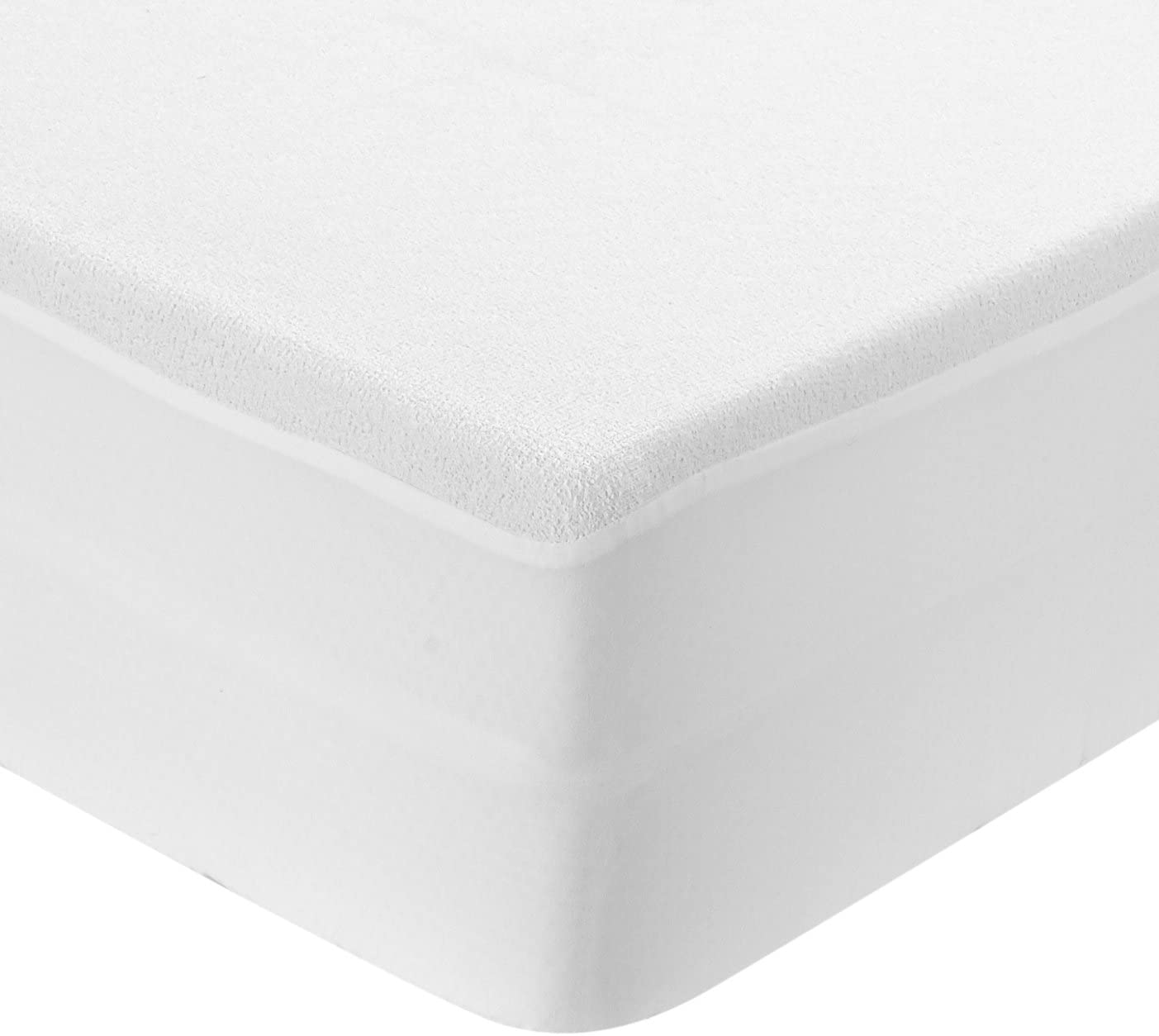  Cándido Penalba Super - Protector de colchón, rizo impermeable, 90 x 190/200 cm, blanco 