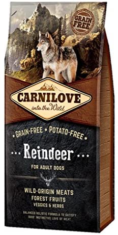  Carnilove 508884 Adulto Reno 12 kg - Comida Seca para Perros (Adulto, Reno, 12 kg) 