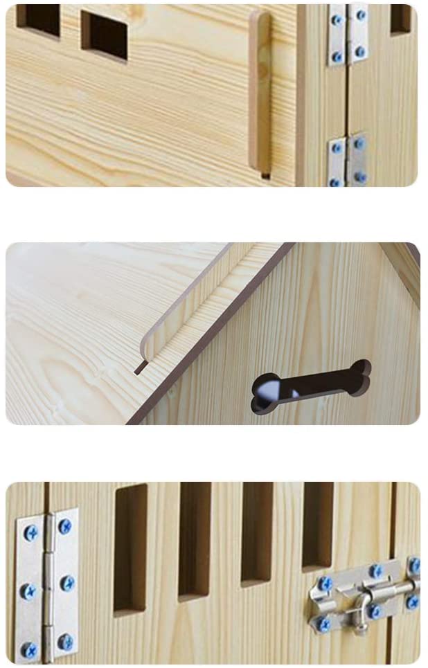  Caseta de Madera Casa para Perro/Gato con Puerta Casa de Perro para Interior Pequeño Desmontable,M 