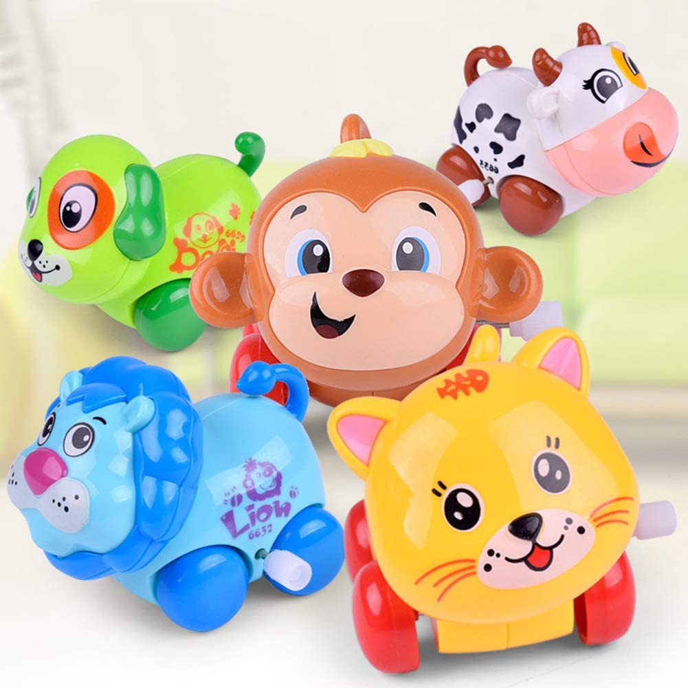  Catkoo Divertido Animal De Dibujos Animados Gato Perro León Juguete Mecánico Infantil Niños Wind Up, Entrenamiento Perfecto Regalos De Inteligencia para Niños Color Aleatorio Estilo Aleatorio # 