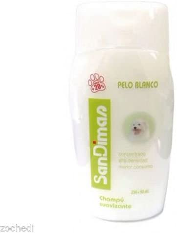  Champú suavizante perros PELO BLANCO 300 ml concentrado alta densidad 