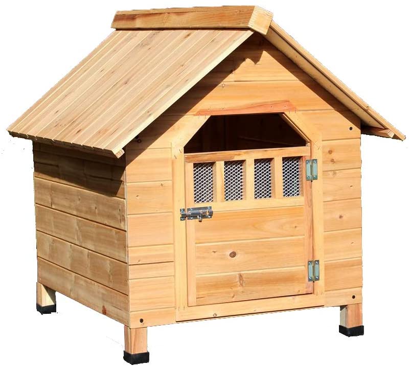  CHFOW - Caseta para Perros de Madera Grande para Exteriores, Desmontable, Impermeable, fácil de Montar, Madera Maciza 