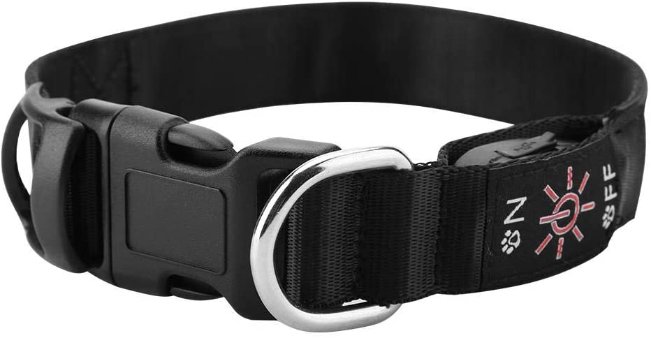  Collar Seguro para Mascotas Cuello Suave Ajustable USB Recargable LED Luminoso Noche De Seguridad Perros Anillo De Cuello para Cachorros Perros Pequeños, Medianos, Grandes(Rosa S) 