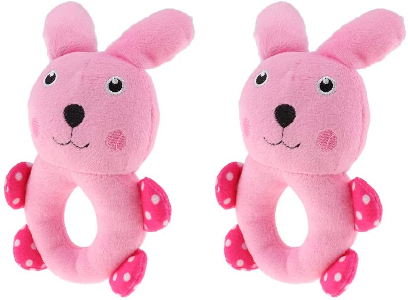  CUTICATE 2 Pcs Juguetes de Dibujo Animados para Perros Peluche Interactivo de Adiestramiento - Conejo 