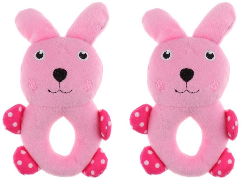  CUTICATE 2 Pcs Juguetes de Dibujo Animados para Perros Peluche Interactivo de Adiestramiento - Conejo 