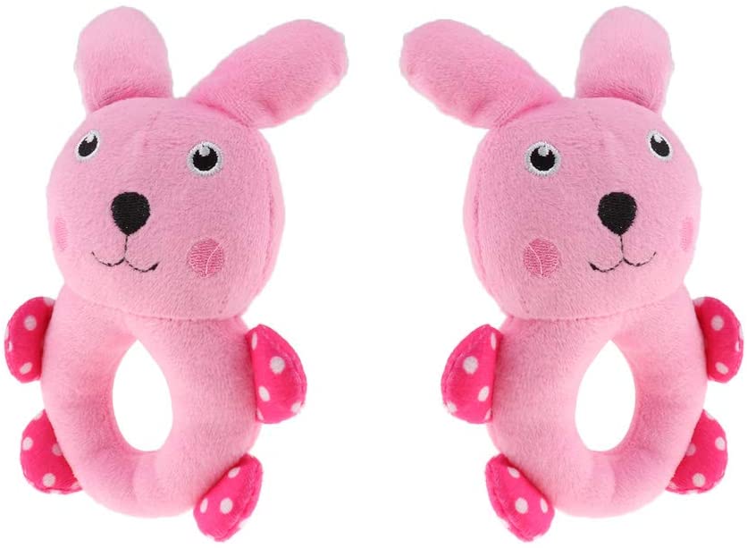  CUTICATE 2 Pcs Juguetes de Dibujo Animados para Perros Peluche Interactivo de Adiestramiento - Conejo 