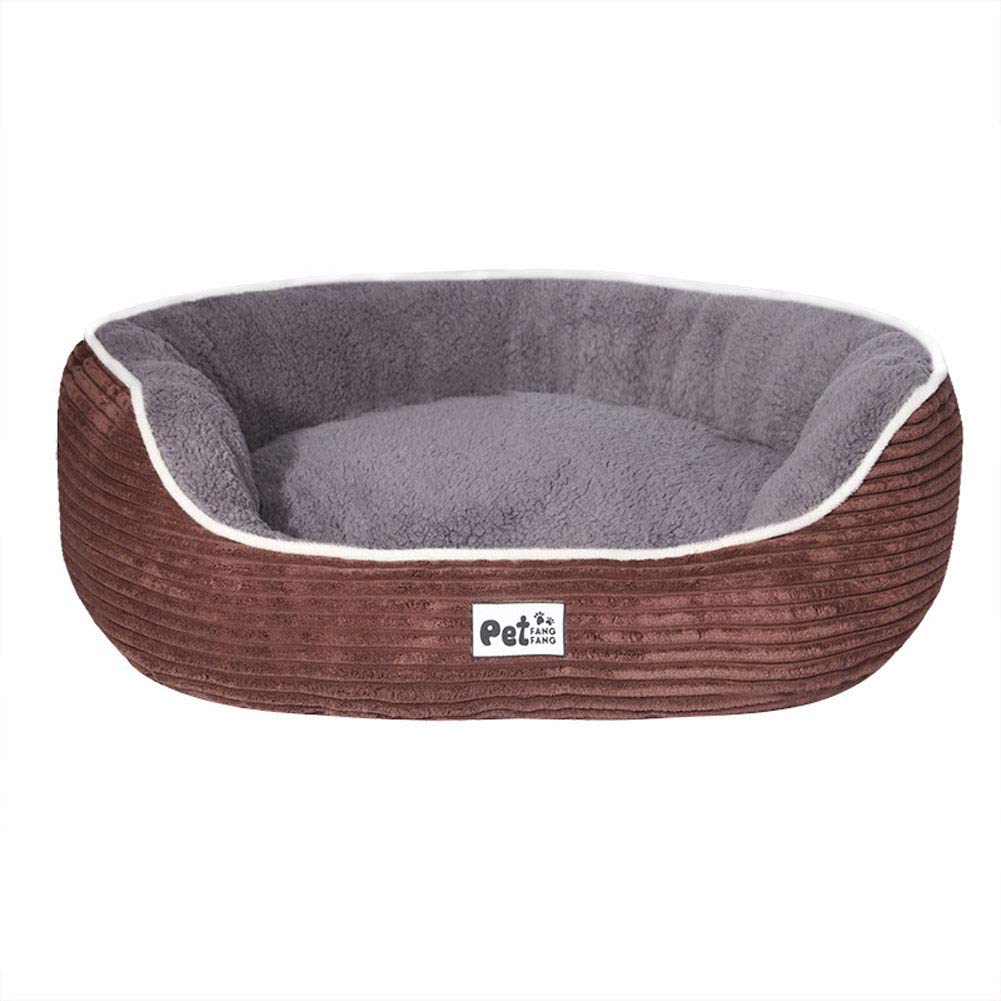  CWYSJ Sofá Cama de cojín cálido for Mascotas en Invierno Cesta Suave for Gato Cama de Cachorro de Perro Alfombrilla de Puntos Suaves, Forma Redonda u Ovalada Hoyuelo Cama for Gato de Mascota 