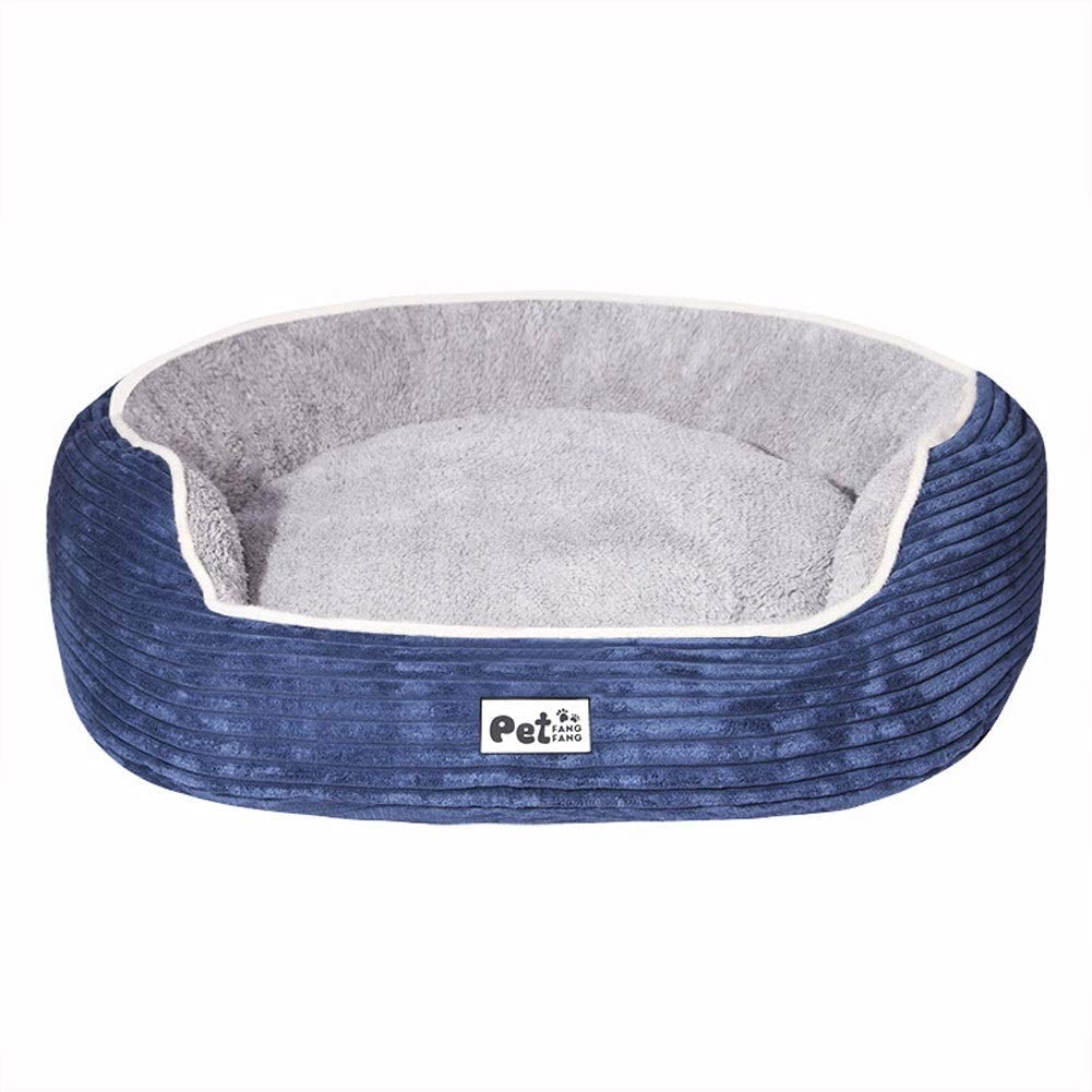  CWYSJ Sofá Cama de cojín cálido for Mascotas en Invierno Cesta Suave for Gato Cama de Cachorro de Perro Alfombrilla de Puntos Suaves, Forma Redonda u Ovalada Hoyuelo Cama for Gato de Mascota 