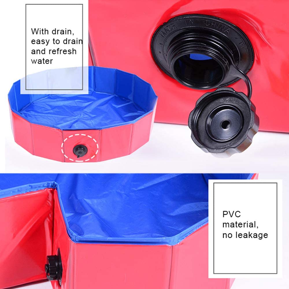  Decdeal Piscina Plegable para Perros Gatos Bañera Baño Portátil para Mascotas Pequeños Medianos y Grandes para Limpiar Jugar al Aire Libre 