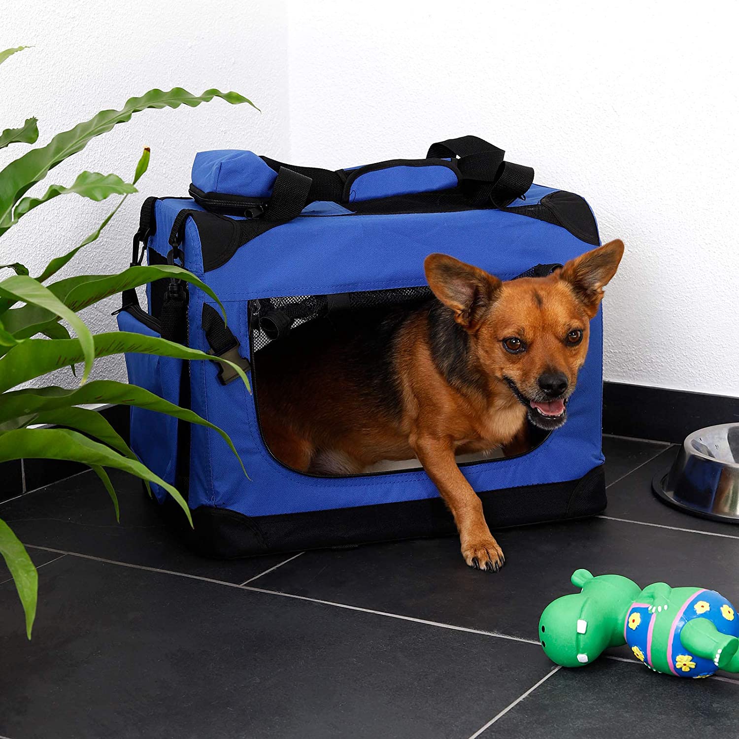  dibea TB10031 Bolsa de Transporte para Perros y Gatos, Azul, (M) 60x42x44 cm 