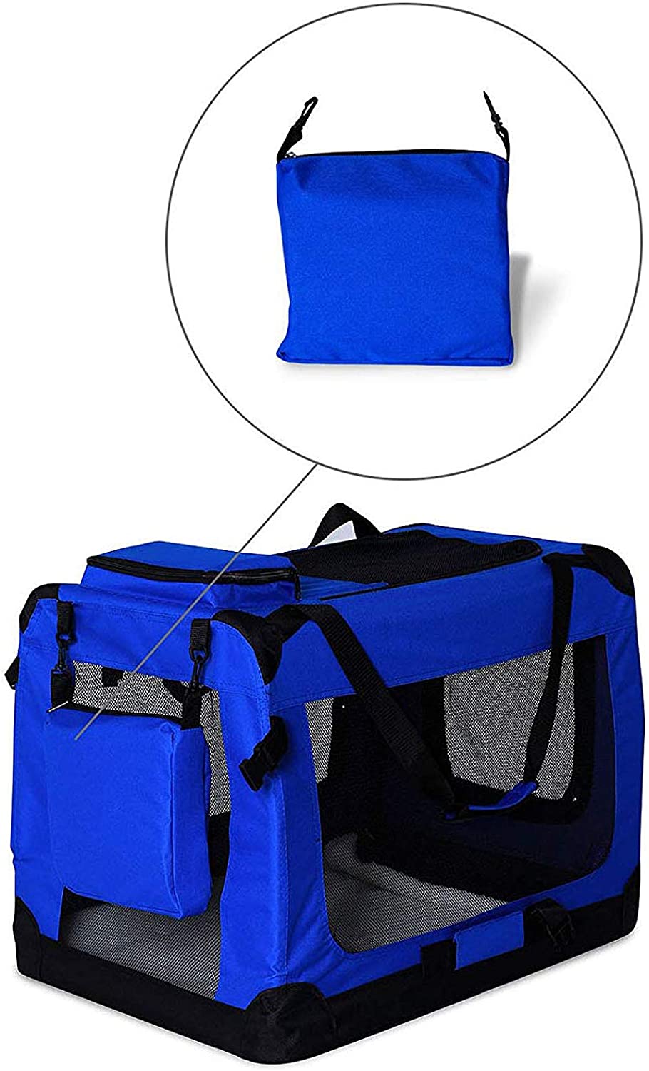  dibea TB10031 Bolsa de Transporte para Perros y Gatos, Azul, (M) 60x42x44 cm 