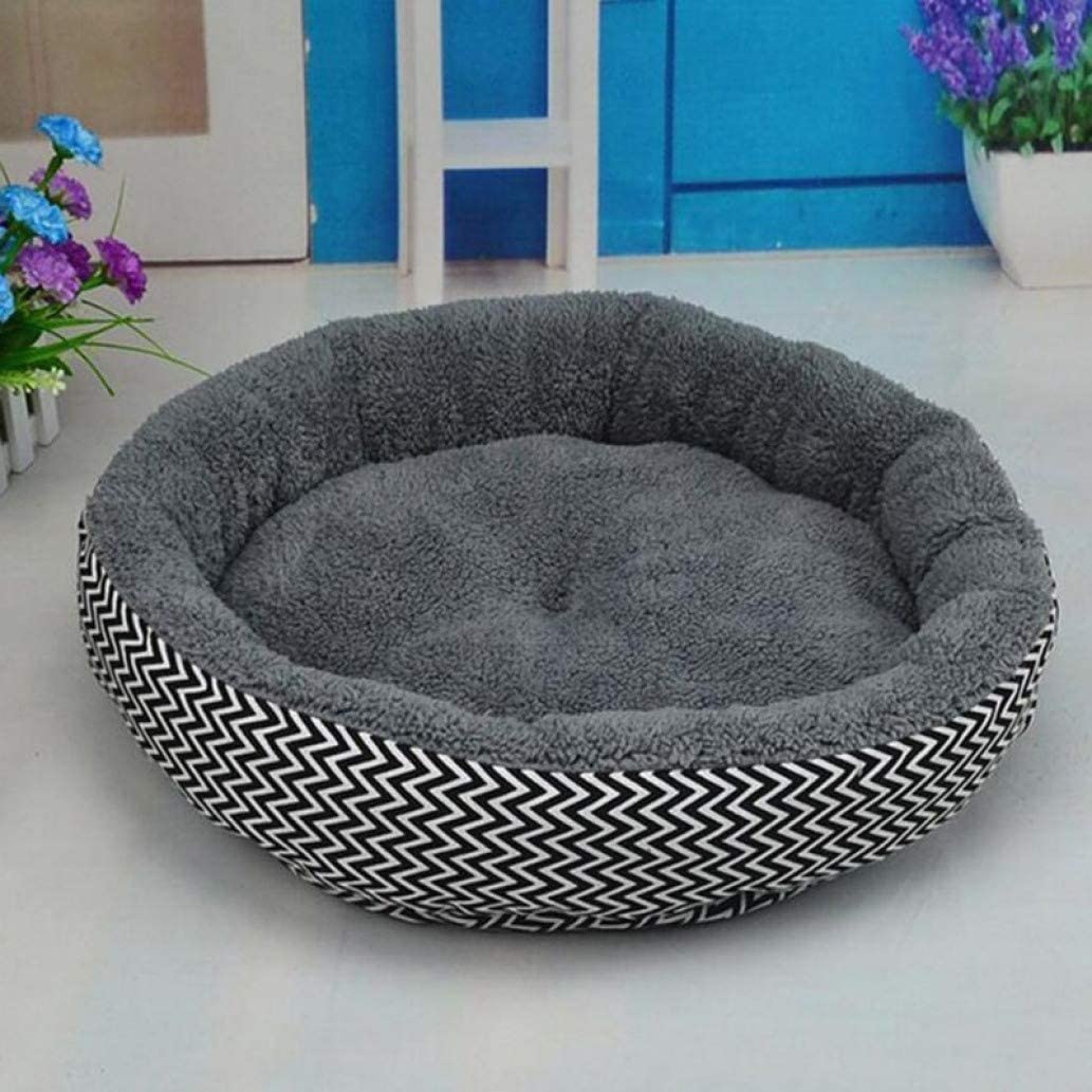  Donad Engrosamiento Flannelette Alfombrilla para Mascotas Invierno Cálido Redondo Transpirable Suave Mascota portátil Cama para Perros pequeños Medianos Grandes 