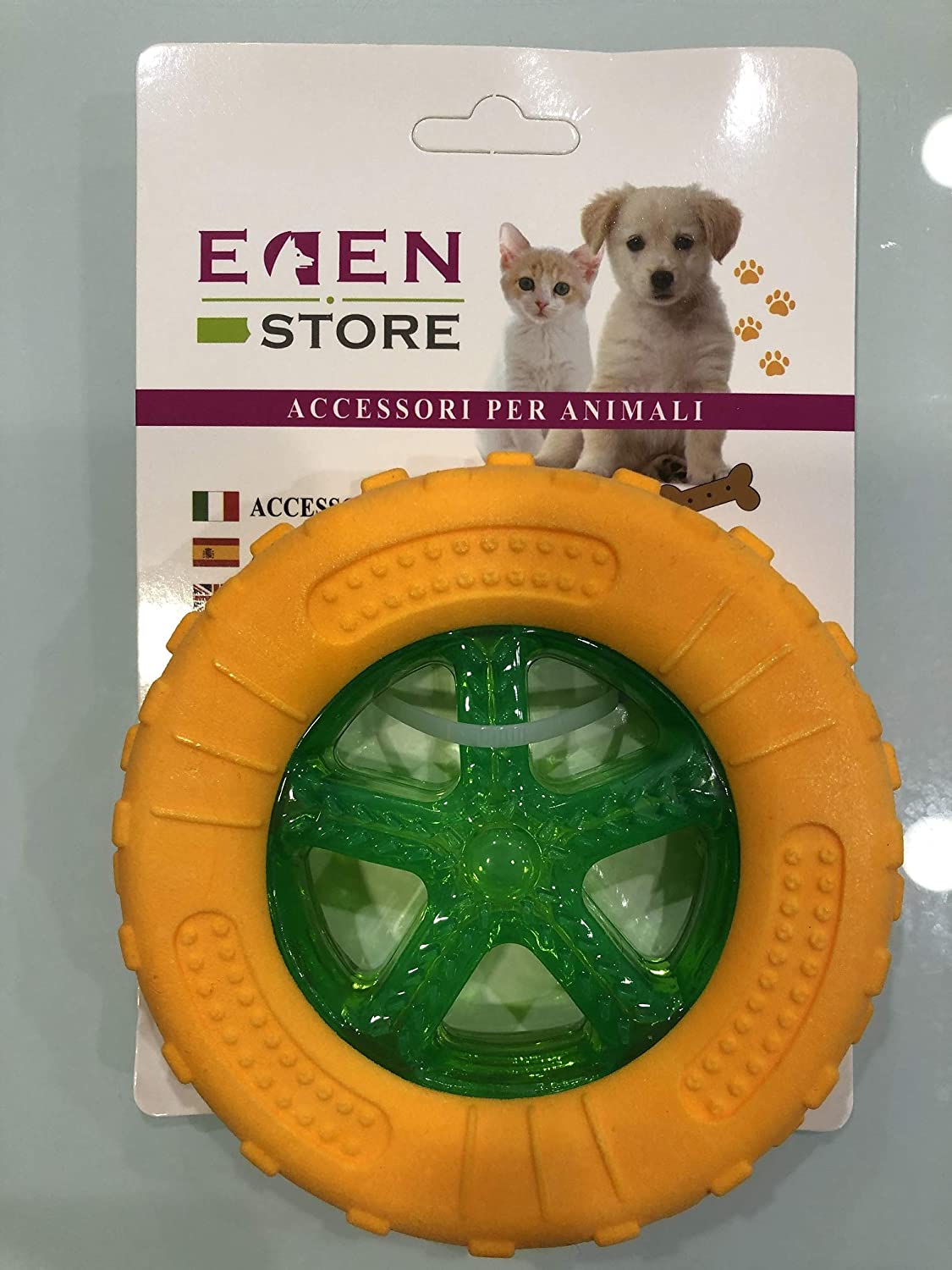  Eden - Juguete para Perros, Rueda Resistente, Juego Flotante, Juego de Repuesto, diámetro 13 cm 