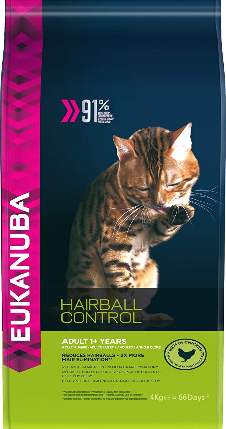  Eukanuba Adulto Hairball Control Rico en pollo [4 Kg] 