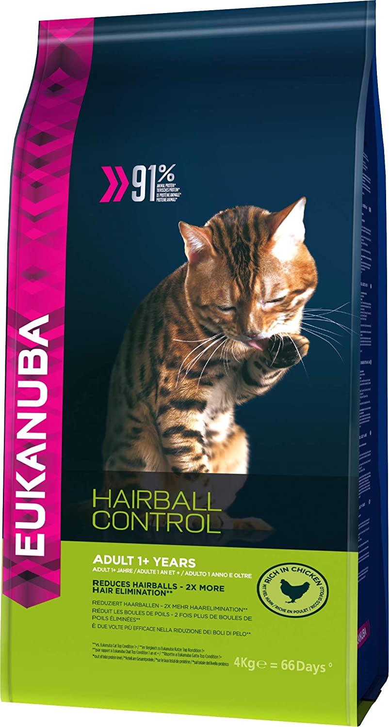  Eukanuba Adulto Hairball Control Rico en pollo [4 Kg] 