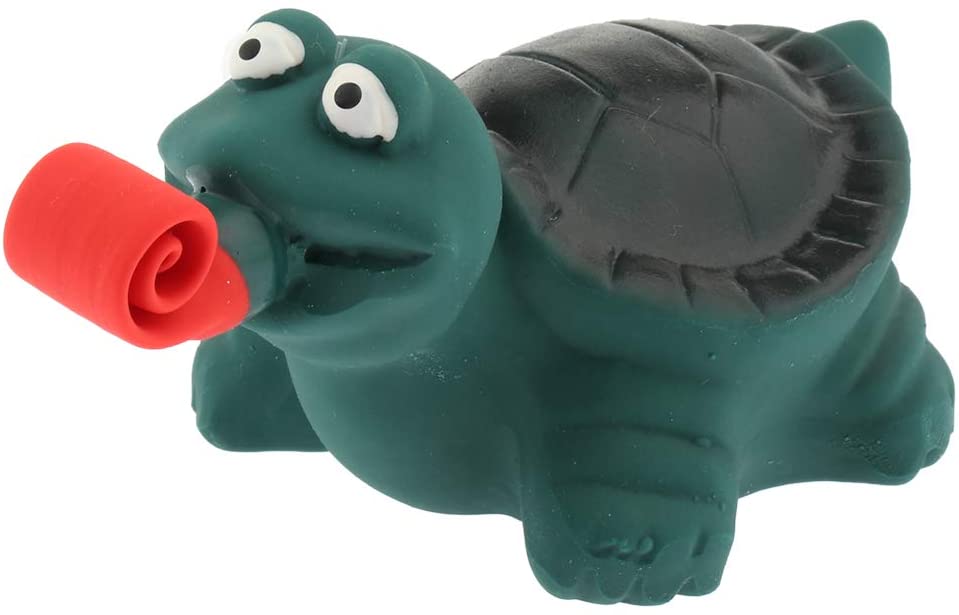  F Fityle Juguetes con Sonido para Perros Gatos Mascotas Serpiente Verde/Tortuga Regalo para Perros - Dark Green_Turtle 