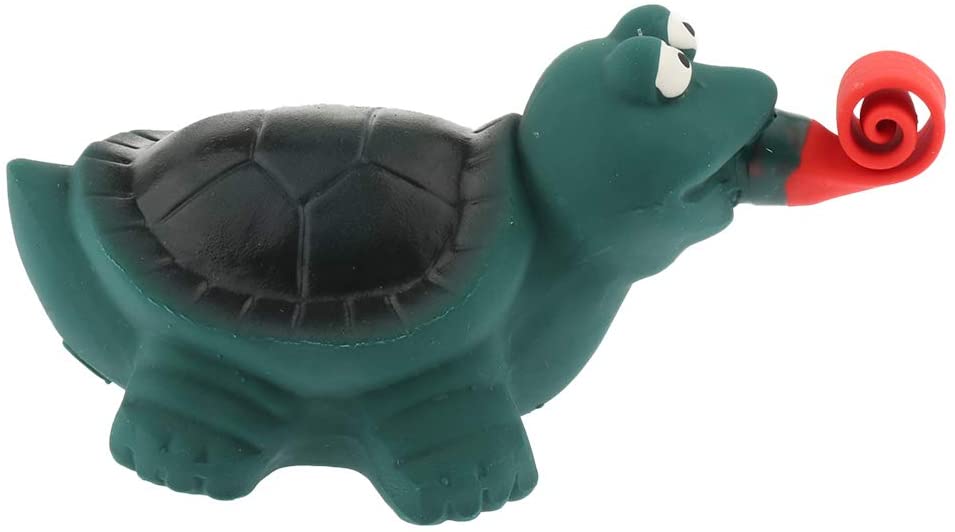  F Fityle Juguetes con Sonido para Perros Gatos Mascotas Serpiente Verde/Tortuga Regalo para Perros - Dark Green_Turtle 