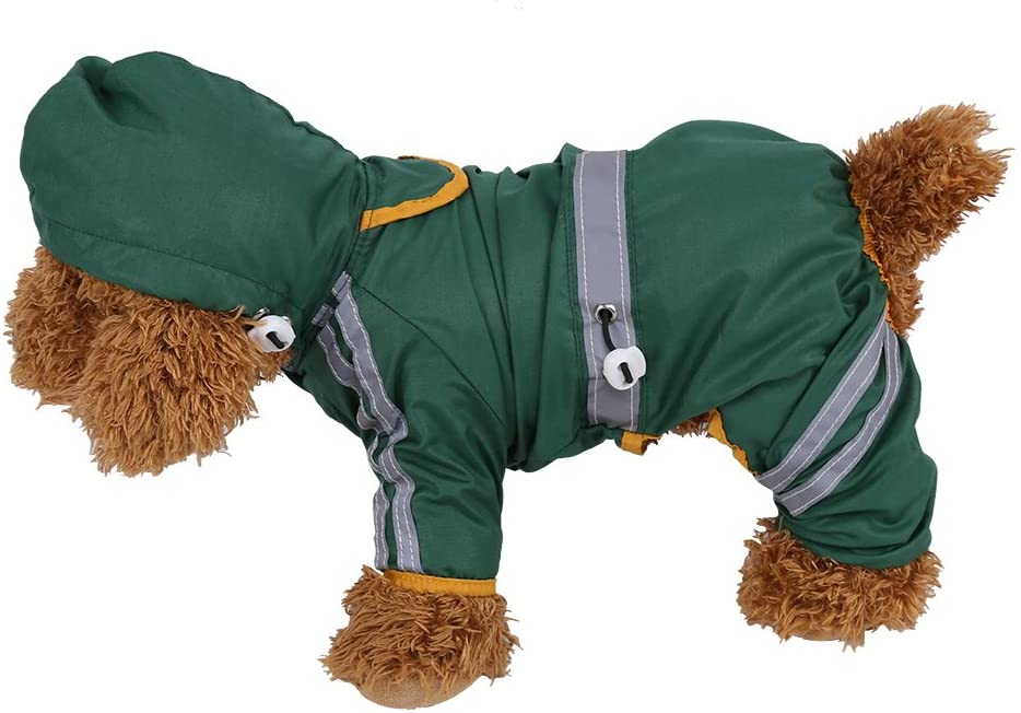  Fdit Impermeable para Perro Chaqueta Impermeable para Perros Gatos Ropa para Perro Al Aire Libre(L) 