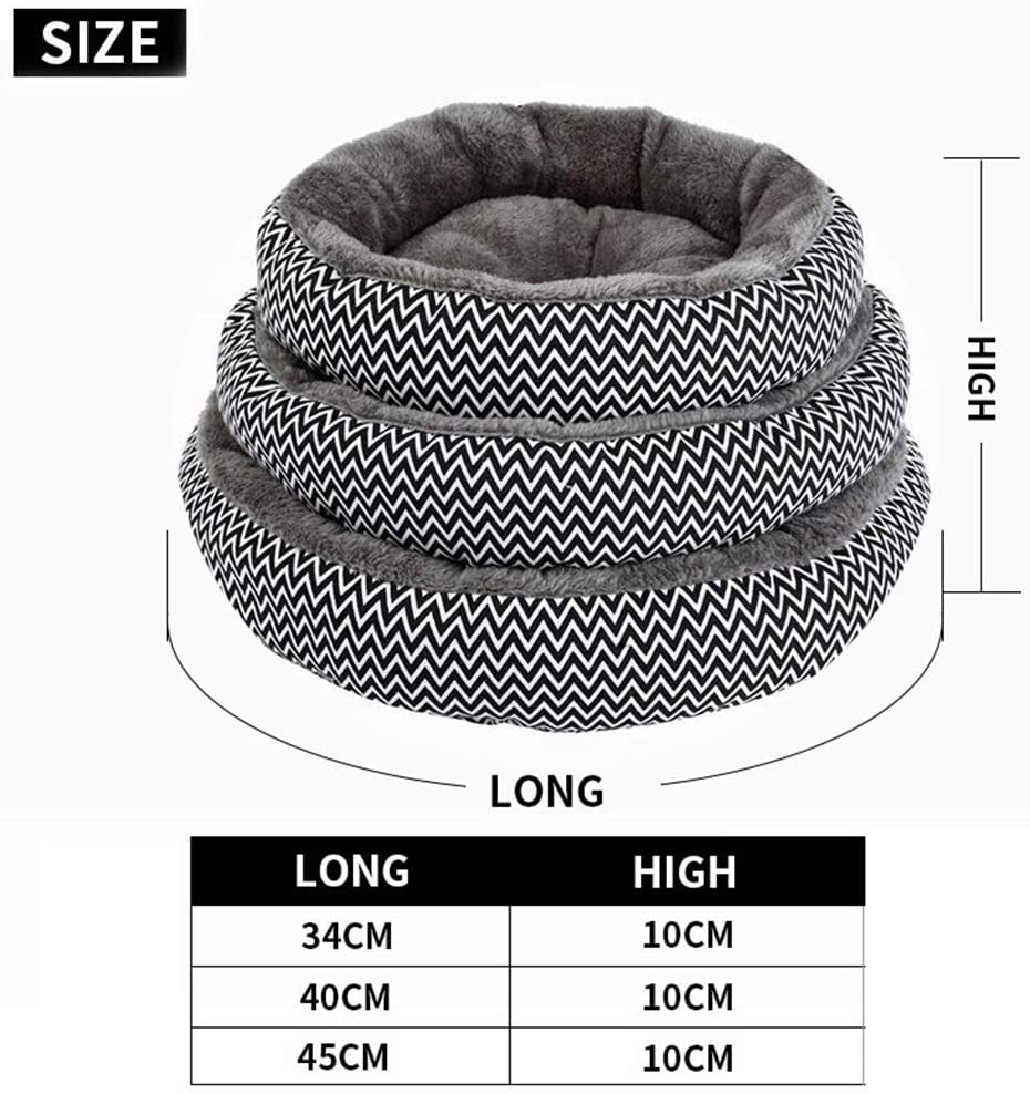  Feidaeu Cama de Mascotas Sofá Patrón de Onda y Estilo Leopardo Suave, cómodo, Transpirable y Duradero Antideslizante para Perros, Gatos 