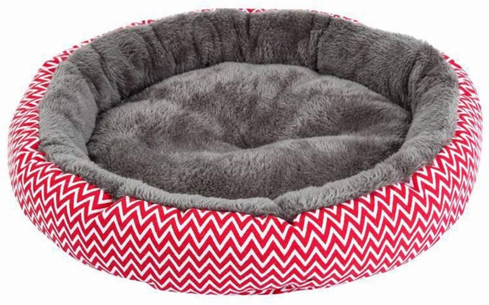  Feidaeu Cama de Mascotas Sofá Patrón de Onda y Estilo Leopardo Suave, cómodo, Transpirable y Duradero Antideslizante para Perros, Gatos 