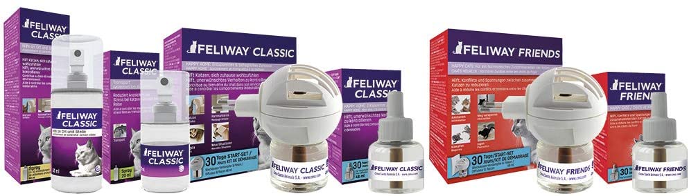  FELIWAY Classic - Antiestrés para gatos - Marcaje con orina, Miedos, Cambios en el entorno, Arañazos Verticales - Pack ahorro 3 recambios 48ml 