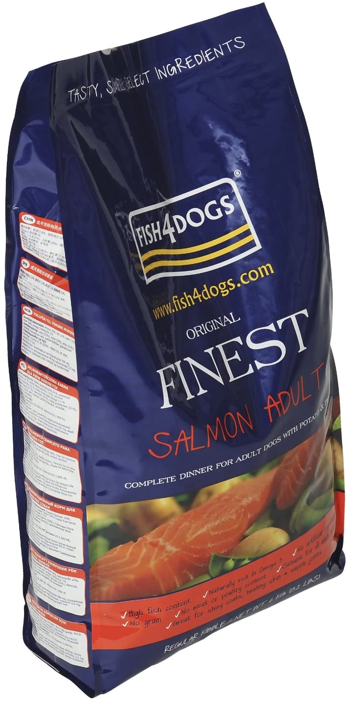  Fish4Dogs Canine Adult Regular Salmon 12Kg, 12 kg 