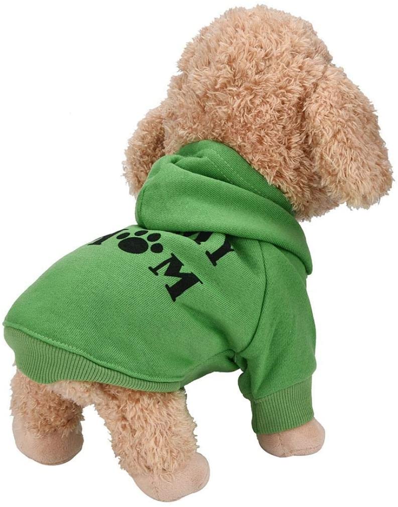  Fossrn Ropa Perro Pequeño Chihuahua Yorkshire Sudadera con Capucha - I MY MOM Invierno Ropa para Mascota Cachorro 