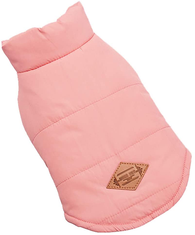  GODGETS Ropa para Mascotas de Navidad Invierno Gruesa Chaleco Caliente Abrigo Chaqueta para Mascotas Gato Perro Rosa M 