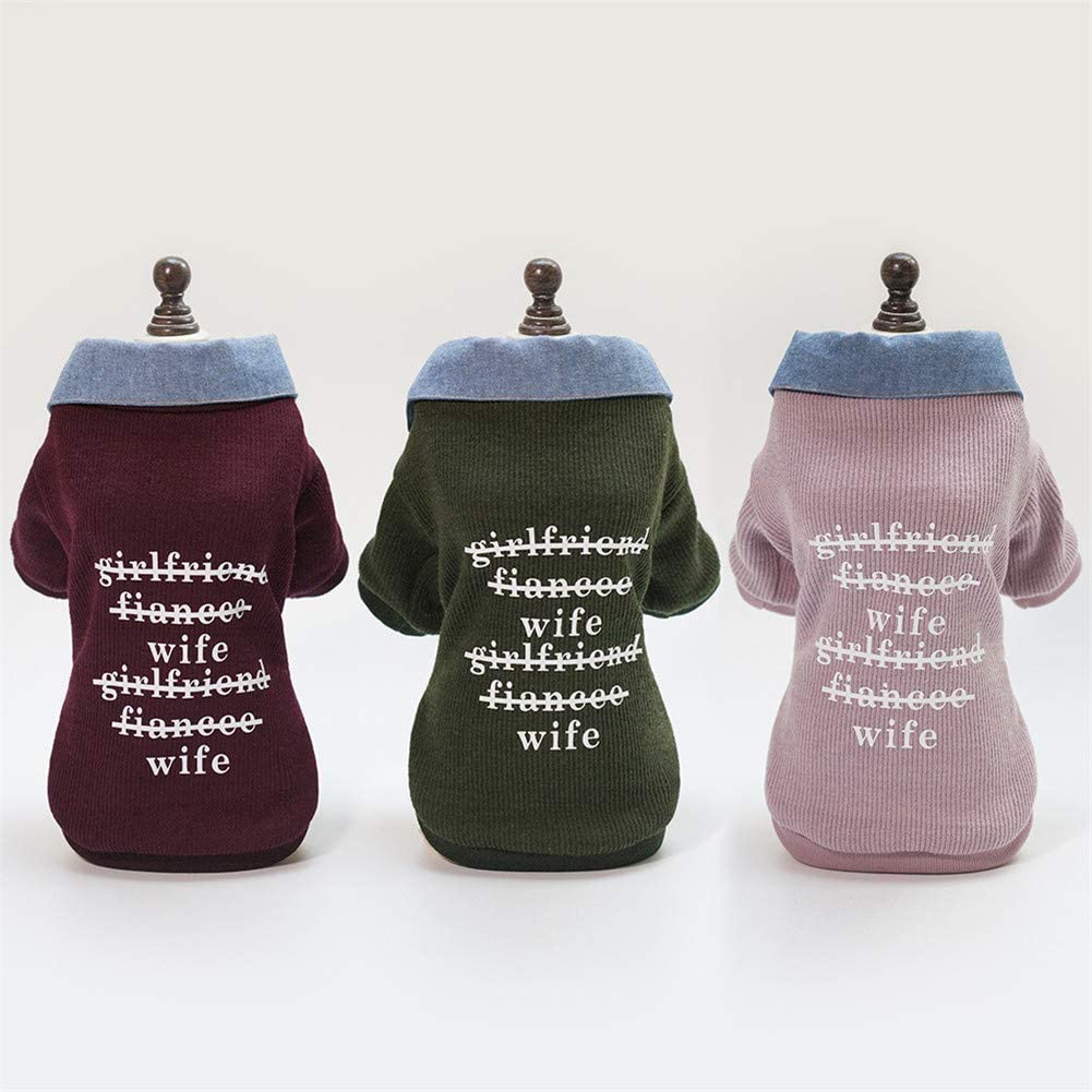  GODGETS Sudadera con Capucha para Pequeño Perros Accesorios Ropa Camisetas a Rayas Polar Suéter Ropa Caliente Suéter de Invierno Mascotas Accesorios Gatos Apparel Vino Rojo 2XL 