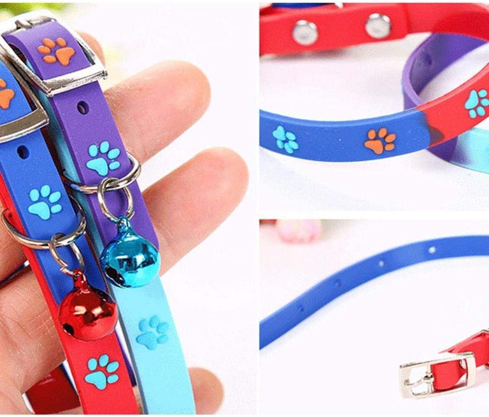  GOUSHENG collar Mascotas Perros  12 Piezas/Collares De Identificación para Gatitos/Hurones/Conejos/Cachorros Extra Pequeños, Collares para Mascotas De Abejorro De Silicona SOFE con Campana - N 